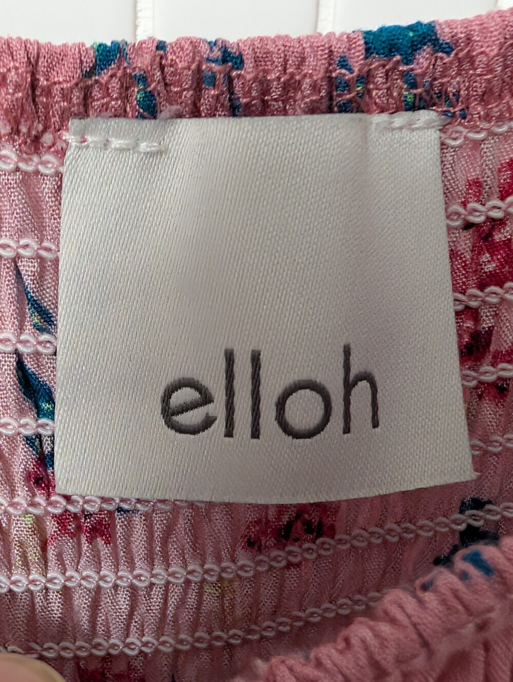Elloh Smocked Floral Maxi Dress, Dusty Rose - Picture 7 of 8
